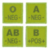 Insigne de Groupe Sanguin brodé Vert