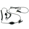Micro-Oreillette avec contour d'oreille souple et PTT en ligne prise 1 jack
