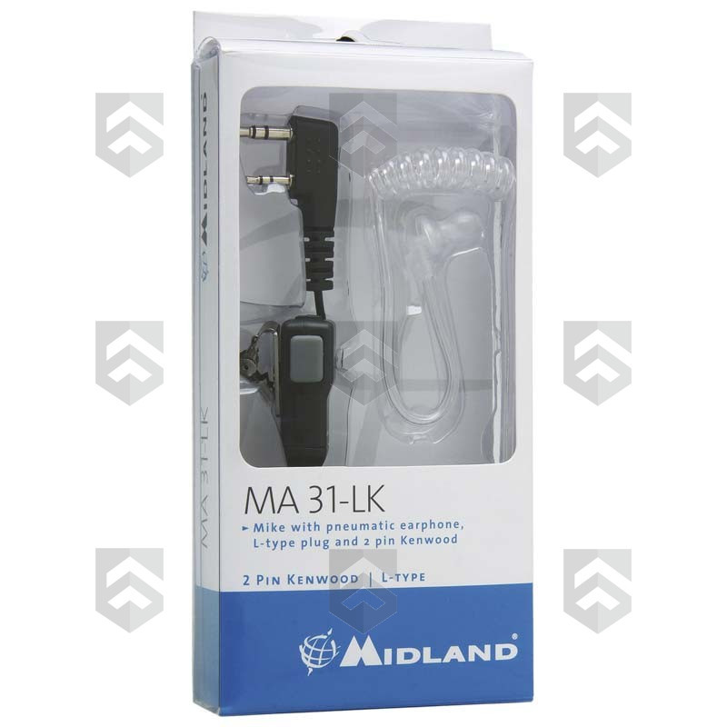 Micro-Oreillette avec tube acoustique et VOX/PTT en ligne MA31-LK Kenwood