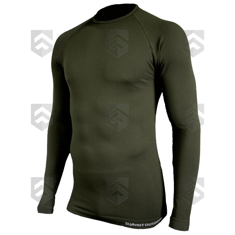 T-shirt Manches Longues Technical Line Summit Outdoor Vert OD