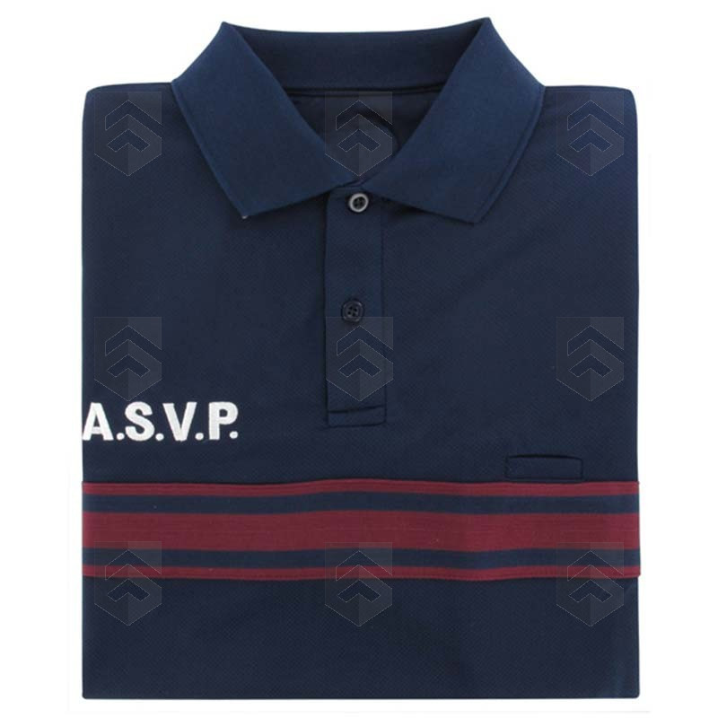 Polo ASVP Manches Courtes Bleu Marine