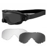 Pack Masque Balistique Spear WILEY X Noir Incolore/Fumé