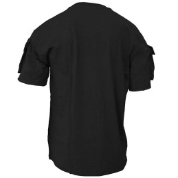 T-shirt US manches courtes Noir avec Poches sur Manches