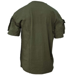 T-shirt US manches courtes Vert O.D. avec Poches sur Manches
