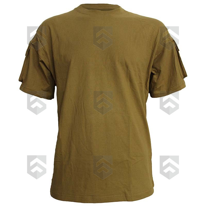T-shirt US manches courtes Coyote avec Poches sur Manches