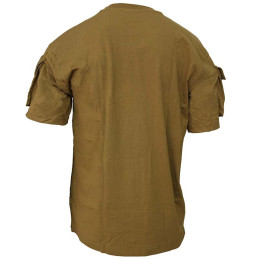 T-shirt US manches courtes Coyote avec Poches sur Manches