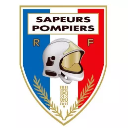 Autocollant Vitrophanie Sapeurs Pompiers Ecusson