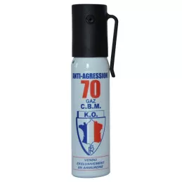 Aérosol de Défense Gaz CS 25 ml Puissance 70