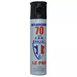 Aérosol de Défense Gaz CS 75 ml Puissance 70