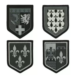 Ecussons de Régions Brodés Basse Visibilité Noir