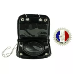 Porte-carte Tour de Cou + Porte-médaille de Ceinture Cuir + Médaille Maître-Chien