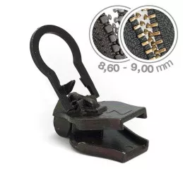 Curseur Zlideon 10A fermeture zip métallique/plastique noir