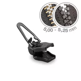 Curseur Zlideon 3B fermeture zip métallique/plastique noir