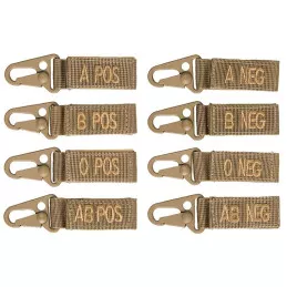 Porte-clés tactique Groupe Sanguin Miltec Coyote