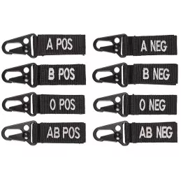 Porte-clés tactique Groupe Sanguin Miltec Noir