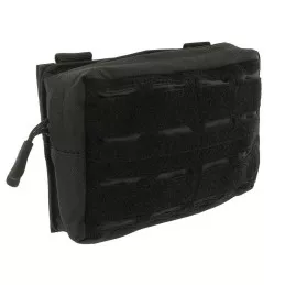 Pochette de ceinturon horizontale MOLLE Laser Cut Miltec Noir