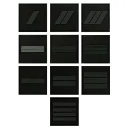 Grades Gendarmerie Nationale basse visibilité Noir Gomme 3D