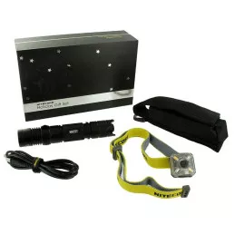 Coffret Lampes Tactique Rechargeable MH12GT Nitecore 1000 Lumens + Frontale NU05 35 Lumens