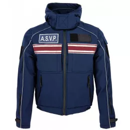 Veste Softshell ASVP Iron DMB avec bandes bordeaux