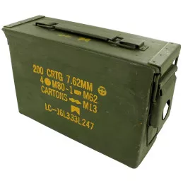 Caisse à munition Original US 7.62 mm pour le transport de cartouches petit modè