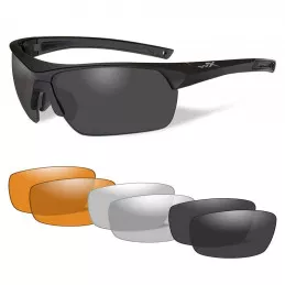 Pack Lunettes Balistiques Guard WILEY X Noir Mat Incolore/Ambré/Fumé