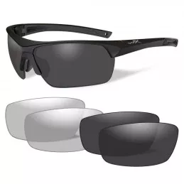 Pack Lunettes Balistiques Guard WILEY X Noir Mat Incolore/Fumé