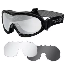 Pack Masque Balistique Nerve WILEY X Noir Incolore/Fumé