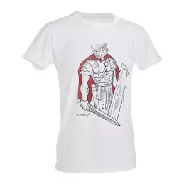 T-shirt manches courtes D.FIVE DEFCON 5 Guerrier Romain Blanc