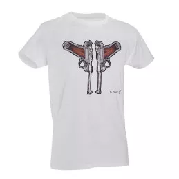 T-shirt manches courtes D.FIVE DEFCON 5 LUGER Blanc