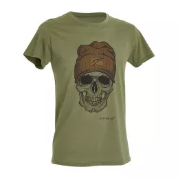 T-shirt manches courtes D.FIVE DEFCON 5 SKULL avec Bonnet Vert O.D.