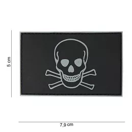 Patch 3D Skull And Bones Noir