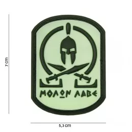 Patch 3D Molon Labe Spartan Phosphorescent