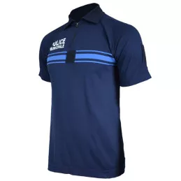 Polo Police Municipale Respirant Technical Line Summit Outdoor Bleu Marine