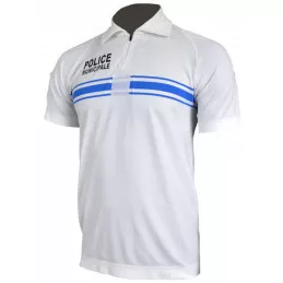 Polo Police Municipale Respirant Technical Line Summit Outdoor Blanc