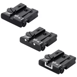 Mire arrière TPU ajustable LPA Sights pour Ruger Cal.22