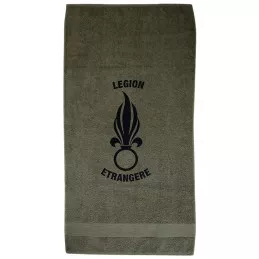 Serviette de toilette militaire Légion avec logo et texte