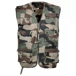 Gilet Reporter multi-poches Camouflé C.E.