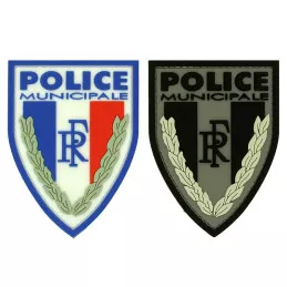 Ecusson Police Municipale Gomme 3D