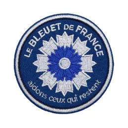 Ecusson Bleuet de France Brodé Marine Nationale