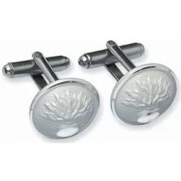 Boutons de manchettes Argent Mat (16 mm) Gendarmerie