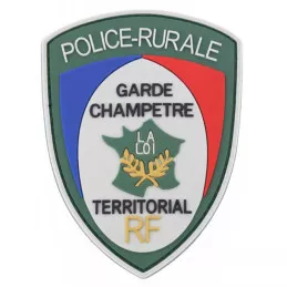 Ecusson Police Rurale Gomme 3D