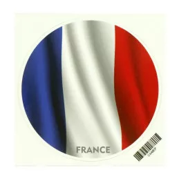 Autocollant tricolore en format rond de 8 cm