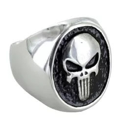 Bague en acier Punisher