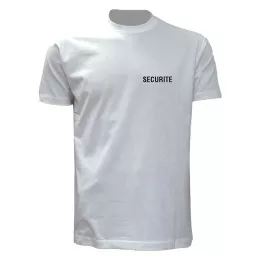 T-shirt Imprimé Sécurité Blanc