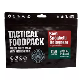 Plat Lyophilisé Tactical Foodpack : Repas Principal - Spaghetti à la Bolognaise