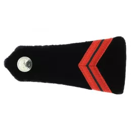 Pattes d'Epaules Sapeurs Pompiers sur Drap Velours Noir avec Bouton