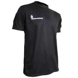 T-shirt Imprimé Gendarmerie Equipe Plongeurs Noir Respirant avec supports Velcro
