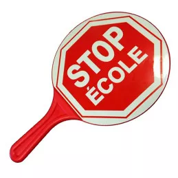 Raquette Stop Ecole Rouge double face