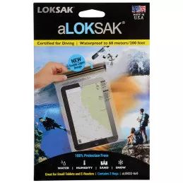 Lot de 2 pochettes étanches aLOKSAK 15,9x22,9 cm pour petite tablette tactile