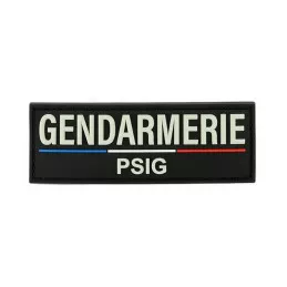 Bande Gomme 3D Gendarmerie PSIG 3 x 10 cm Liseré Tricolore
